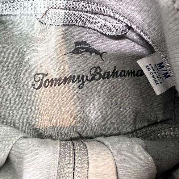 Tommy Bahama Sweater Mens Medium Gray Long-Sleeve Knitted Quarter Zip Pullover - Picture 6 of 8